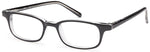 Black/Crystal-Classic Oval U 13 Frame-Prescription Glasses-Eyeglass Factory Outlet