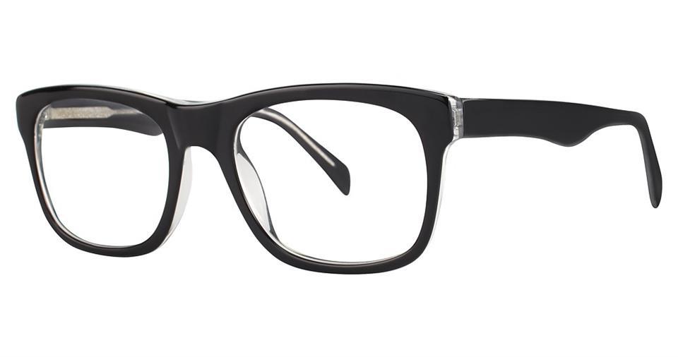 Black/Crystal-Modern Square V 861 Frame-Prescription Glasses-Eyeglass Factory Outlet