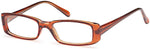 Brown-Classic Rectangular U 14 Frame-Prescription Glasses-Eyeglass Factory Outlet
