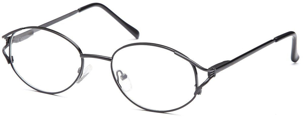 Black-Classic Oval PT 7704 Frame-Prescription Glasses-Eyeglass Factory Outlet