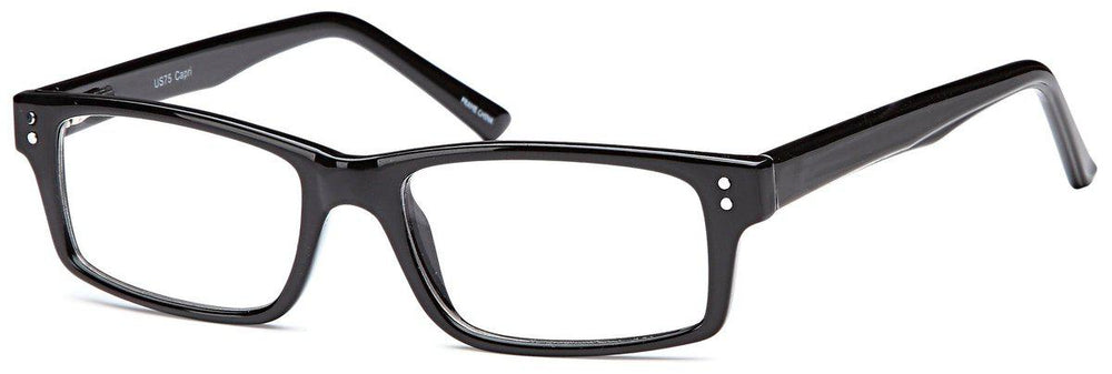 Black-Modern Rectangular US 75 Frame-Prescription Glasses-Eyeglass Factory Outlet