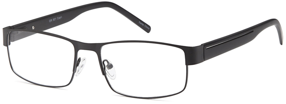 Black-Retro Rectangular GR 801 Frame-Prescription Glasses-Eyeglass Factory Outlet