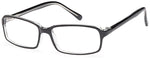 Black/Crystal-U 39-Prescription Glasses-Eyeglass Factory Outlet