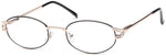 Black/Gold-Classic Oval PT 42 Frame-Prescription Glasses-Eyeglass Factory Outlet