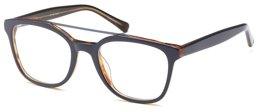 Blue-Trendy Wayfarer DC 321 Frame-Prescription Glasses-Eyeglass Factory Outlet