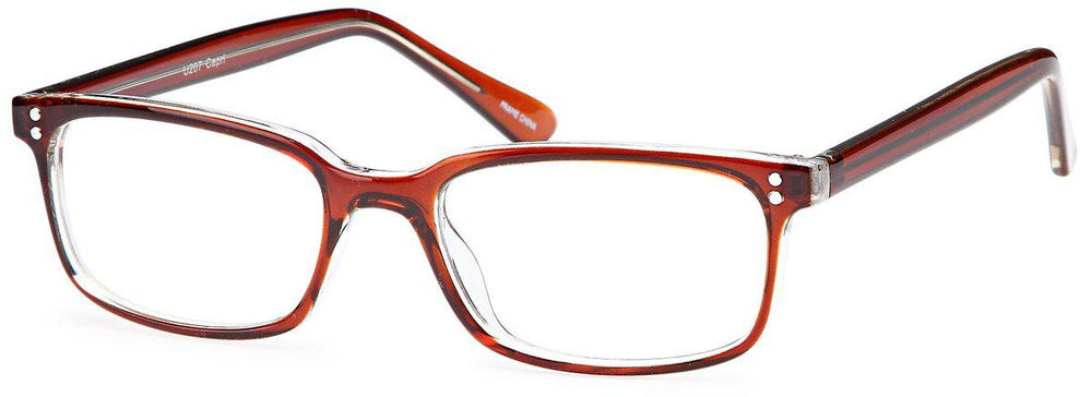 Brown-Classic Rectangular U 207 Frame-Prescription Glasses-Eyeglass Factory Outlet