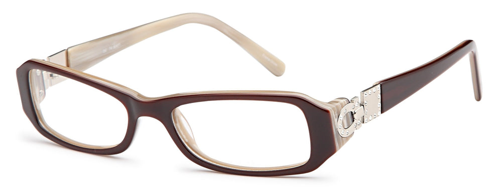 Brown-Modern Rectangular DC 74 Frame-Prescription Glasses-Eyeglass Factory Outlet