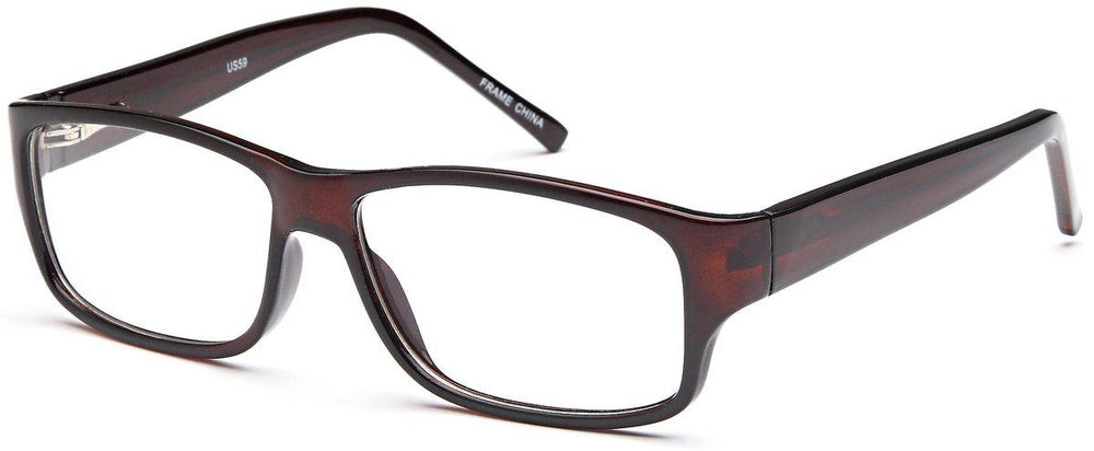 Brown-Modern Square US 59 Frame-Prescription Glasses-Eyeglass Factory Outlet