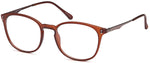 Brown-Retro Oval DC 141 Frame-Prescription Glasses-Eyeglass Factory Outlet