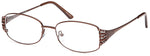 Brown-Trendy Oval VP 209 Frame-Prescription Glasses-Eyeglass Factory Outlet