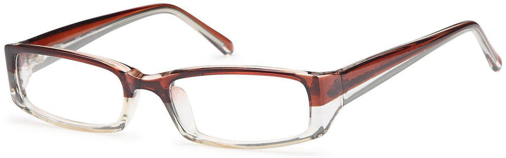 Brown/Crystal-Modern Rectangular US 53 Frame-Prescription Glasses-Eyeglass Factory Outlet