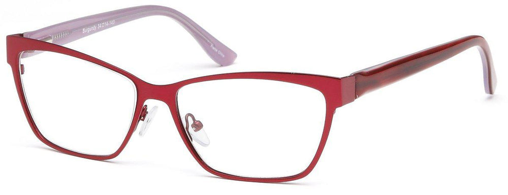 Burgundy-Funky Square DC 113 Frame-Prescription Glasses-Eyeglass Factory Outlet