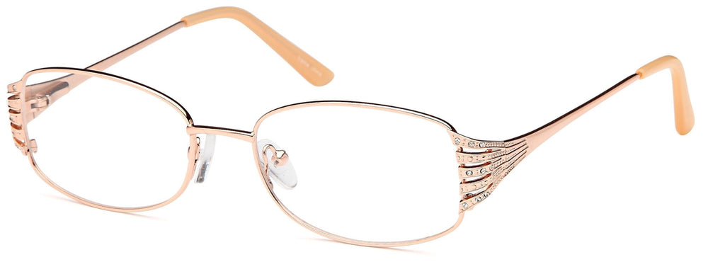 
                  
                    Gold-Trendy Oval VP 209 Frame-Prescription Glasses-Eyeglass Factory Outlet
                  
                