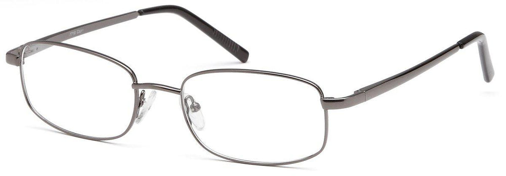 Gunmetal-Classic Rectangular PT 7719 Frame-Prescription Glasses-Eyeglass Factory Outlet