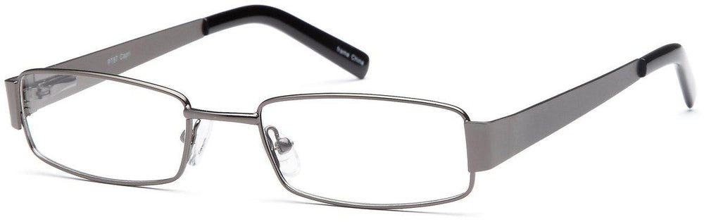 Gunmetal-Modern Rectangular PT 87 Frame-Prescription Glasses-Eyeglass Factory Outlet