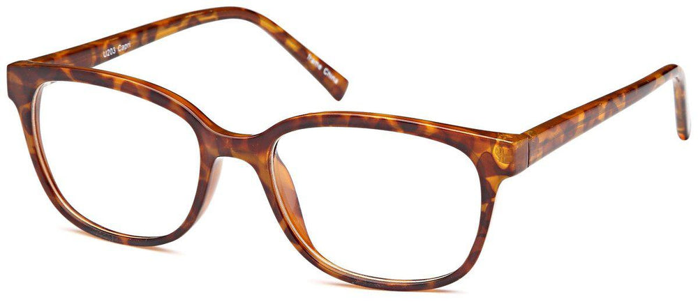 Tortoise-Modern Round U 203 Frame-Prescription Glasses-Eyeglass Factory Outlet